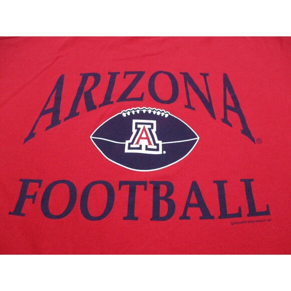VINTAGE Arizona Wildcats Shirt Mens Extra Large XL Red Blue Football NCAA 90s - Picture 9 of 12